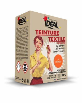 Teinture textile pour machine - Orange - 350 Grs - IDEAL