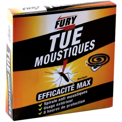 Spirales anti-moustiques - 8 heures de protection - Lot de 10 - FURY