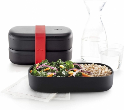 LunchBox to go - Black Édition + Couverts - LEKUÉ