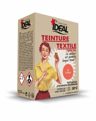 Teinture textile pour machine - Corail - 350 Grs - IDEAL