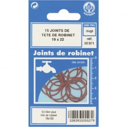 Joint en fibre pour tête de robinet - Ø19 x 22 mm - Lot de 15 - GRIPP