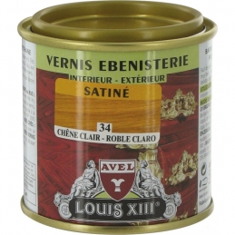 Vernis ébénisterie - Satiné - Chêne clair - 125 ml - AVEL