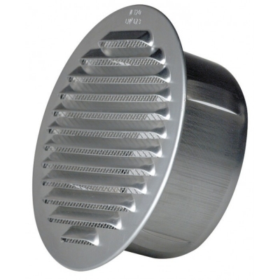 Grille de ventilation à encastrer - Ronde - 80 mm - Aluminium - DMO