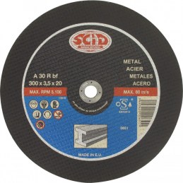 Disque abrasif à moyeu plat métaux Ø300mm alésage 25,4mm - SCID