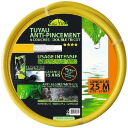 Tuyau tricoté anti-pincement - 4 couches double tricot - 25 M - Ø 25 mm - CAP VERT