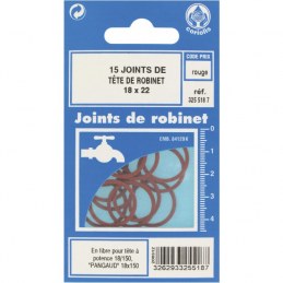 Joint en fibre pour tête de robinet - Ø18 x 22 mm - Lot de 18 - GRIPP