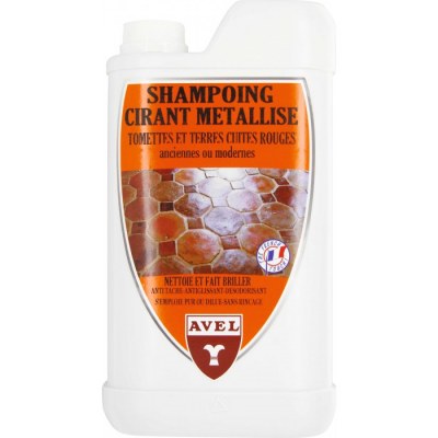 Shampoing cirant métallisé- Tomettes et terres cuites rouges - 1 L - AVEL