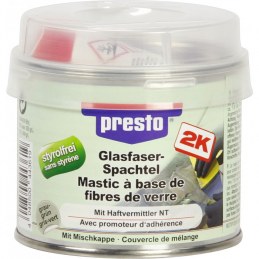 Mastic polyester avec fibre de verre - 250 Grs - Gris clair - PRESTO