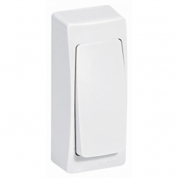 Poussoir version étroite Appareillage Saillie - Blanc - 6 A - LEGRAND