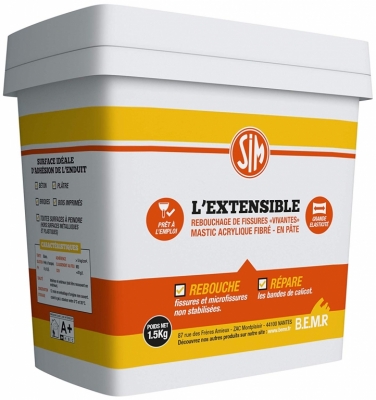 Enduit de rebouchage et de réparation extérieur - L'Extensible - 1Kg - SIM