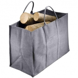 Sac à bûches en jute - 60 cm - Gris - AUBRY GASPARD