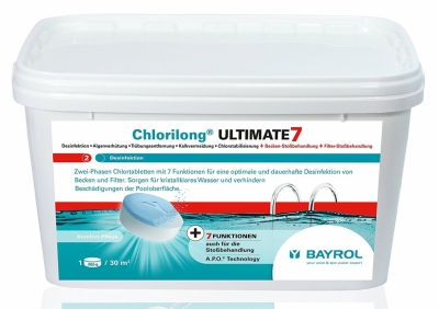 Galet de chlore 7 fonctions - Chlorilong Ultimate 7 - 4.8 Kg - BAYROL