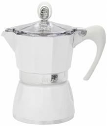 Cafetière italienne - 3 Tasses - Bella - Blanc - GAT