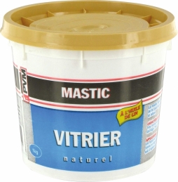 Mastic de vitrier - 1 Kg - Naturel - PVM