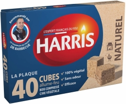 40 cubes allume-feu 100 % naturel - HARRIS