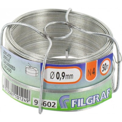 Fil d'attache pour grillage - Acier galvanisé - 50 m - Ø 0.9 mm - FILGRAF