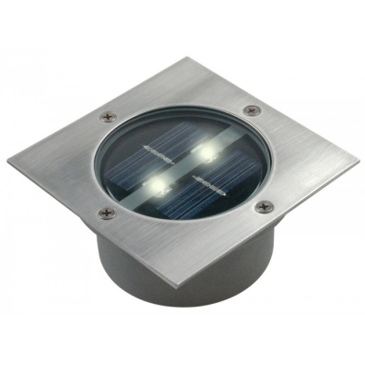 Spot solaire encastrable - Carré - 2 LED - RANEX