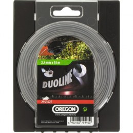 Fil rond pour débrousailleuse - Duoline - 2.4 mm x 15 M - OREGON