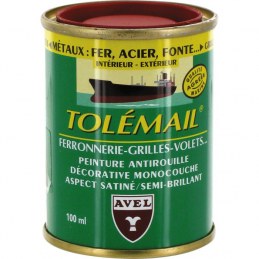 Peinture haute résistance - Ferronerie - Rouge vif - 100 ml - TOLEMAIL