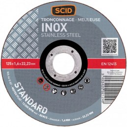 Disque à tronçonner l'Inox - 125 x 1.6 mm - SCID