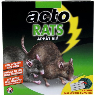 Raticide - Appât blé - 140 Grs - ACTO