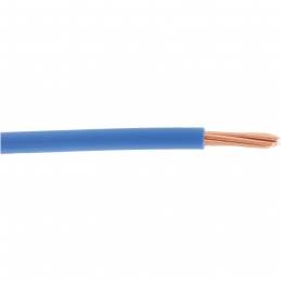 Fil de câblage rigide - H07 V-R 6 mm² - 100 M - Bleu - SERMES