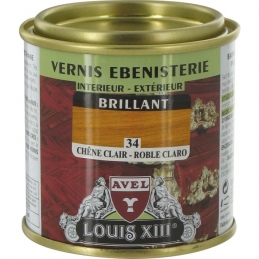 Vernis ébénisterie - Brillant - Chêne clair - 125 ml - AVEL