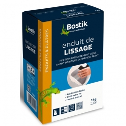 Enduit de lissage en poudre - Murs et plafonds - 1 Kg - BOSTIK