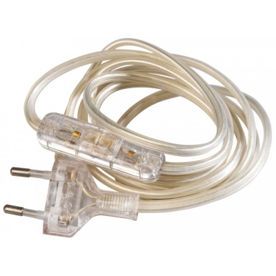 Cordon électrique pré-équipé - Câble 0.75 mm² - 2 M - Transparent - GIRARD SUDRON