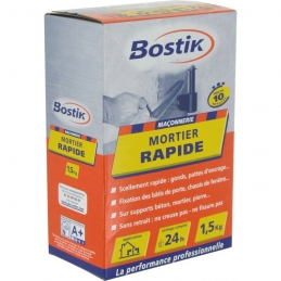 Mortier rapide - Prise 10 Min - 1.5 Kg - BOSTIK