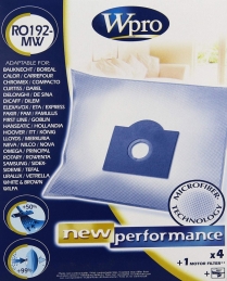 4 sacs aspirateurs + 1 microfibre - RO192-MW - WPRO