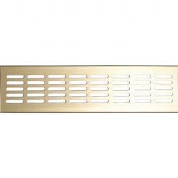 Grille de ventilation à encastrer - métal - 300 x 80 x 9.5 mm - Or - DMO