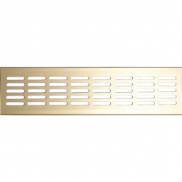 Grille de ventilation à encastrer - métal - 300 x 80 x 9.5 mm - Or - DMO