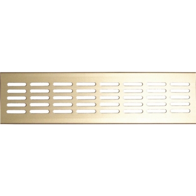 Grille de ventilation à encastrer - métal - 300 x 80 x 9.5 mm - Or - DMO