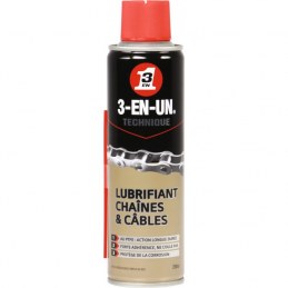 Lubrifiant chaînes et câbles - 250 ml - 3-EN-UN