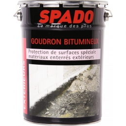 Goudron bitumeux - Anti-humidité - Spécial matériaux enterrés - 4 L - SPADO