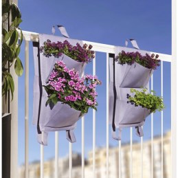 Jardin vertical - 4 poches - Lilas - Lot de 2 - CATRAL