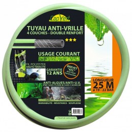 Tuyau anti-vrille - 4 couches renforcée TC - 25 M - Ø 19 mm - CAP VERT