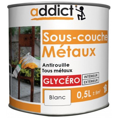 Sous-couche Métaux - Glycéro - Blanc - 0.5 L - ADDICT