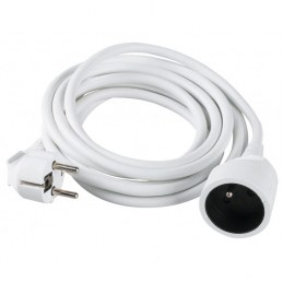  Prolongateur câble souple blanc Dhome - H05 VV-F 3G 1,5 mm² - Longueur 10 m