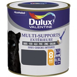 Peinture multi-supports extérieure - Satin - 0.5 L - Gris sombre - DULUX VALENTINE