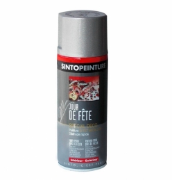 Peinture aérosol - Spécial Jour de fête - Argent métalissé - 400 ml - SINTO