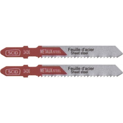  Lame de scie sauteuse métal HSS accroche en T SCID - Epaisseur 1 mm - Longueur 75 mm - Vendu par 2