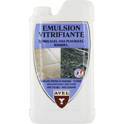 Émulsion vitrifiante pour carrelages, sols plastiques, marbres - 1 L - AVEL