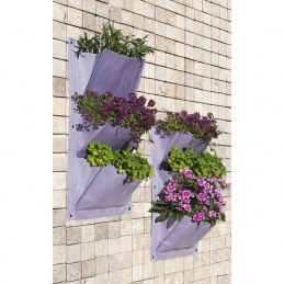 Jardin vertical - 3 poches - Lilas - Lot de 2 - CATRAL