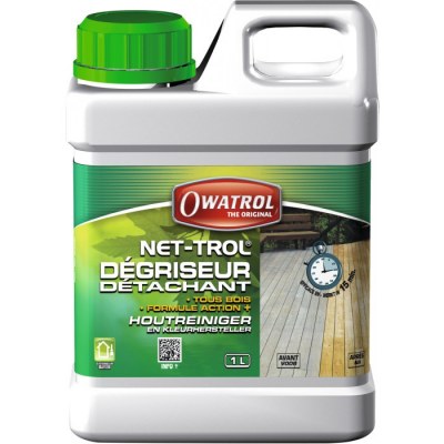 Dégriseur bois - Dégraissant pour bois tropicaux - Nettoyant - 1 L - OWATROL