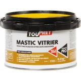 Mastic de vitrier - Blanc - 0.5 Kg - TOUPRET