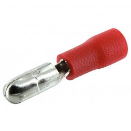 Lot de 10 clips mâles cylindriques Ø 4 mm - Rouge - DHOME