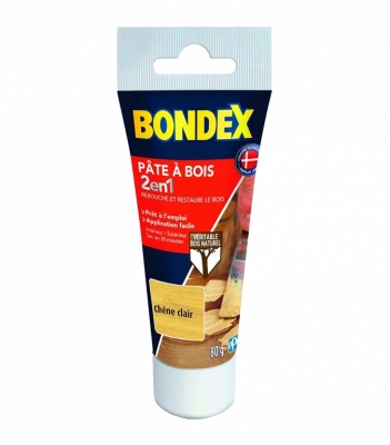 Pâte à bois 2 en 1 - Chêne clair - 80 Grs - BONDEX