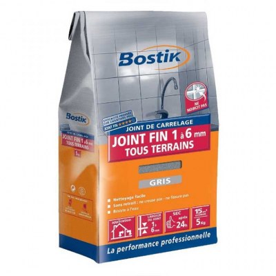 Poudre Joint fin - 5 kg - Gris - BOSTIK